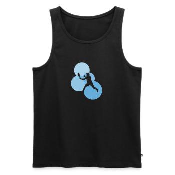 Squash Racket Squash Player Squash Player - Men's Premium Organic Tank Top - black - Front - AI Model Male 178 light (178cm)
