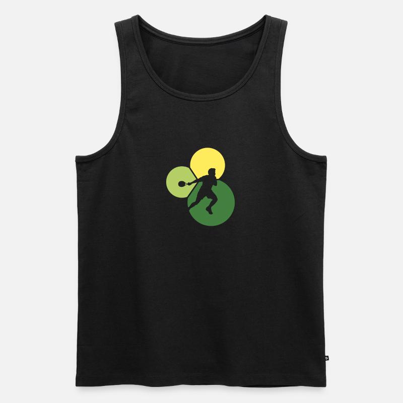 Squashspieler Schläger Schläger - Männer Premium Bio Tank Top - Schwarz