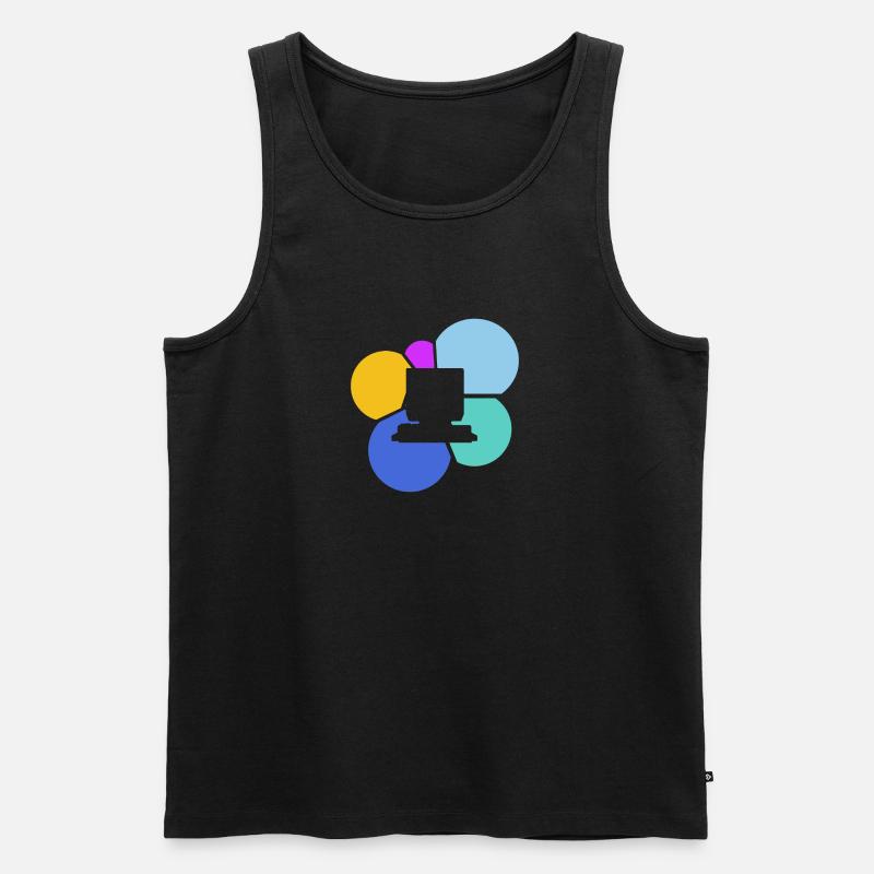 Computerarbeit Internet Computer - Männer Premium Bio Tank Top - Schwarz