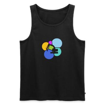 Construction site construction worker house construction - Men's Premium Organic Tank Top - black - Front - Michal (187cm)