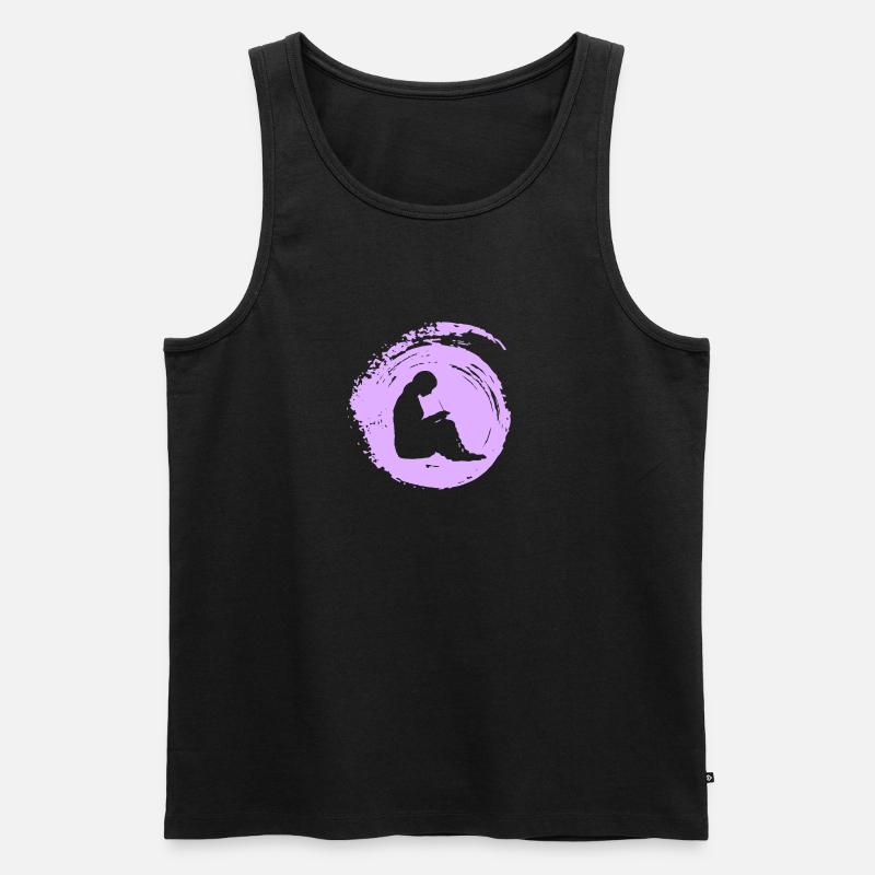 Sewing Wool Thread - Men's Premium Organic Tank Top - black
