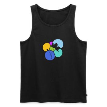 Botanisch Blume Pflanzen - Männer Premium Bio Tank Top - Schwarz - Vorne - Michal (187cm)
