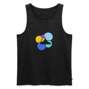 Circus Tent Elephant Elephant - Men's Premium Organic Tank Top - black - Front - Michal (187cm)