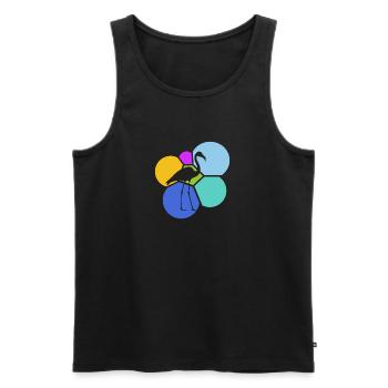 Flamenco Exotisch Flamingo - Männer Premium Bio Tank Top - Schwarz - Vorne - AI Model Male 178 light (178cm)
