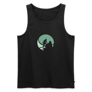 Rock Climbing Climbing Wall Rock Climbing - Men's Premium Organic Tank Top - black - Front - AI Model Male 178 light (178cm)