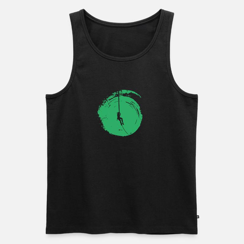 Bergsteiger Kletterer Bergsteigen - Männer Premium Bio Tank Top - Schwarz