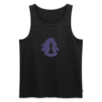 Schachbrett Schachspieler Schach - Männer Premium Bio Tank Top - Schwarz - Vorne - Michal (187cm)