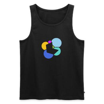 Blog Schreiben Blogger - Männer Premium Bio Tank Top - Schwarz - Vorne - AI Model Male 178 light (178cm)