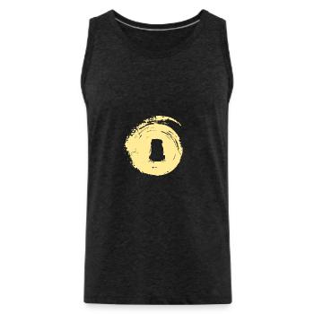 Rucksack Wanderung Backpacking - Männer Premium Bio Tank Top - Anthrazit - Vorne - Alexander (188cm)