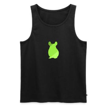 Chinchilla souris tamia - Débardeur bio Premium Homme - noir - Devant - Michal (187cm)