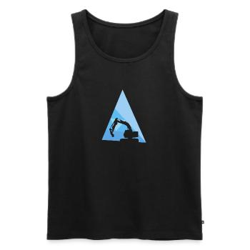 Bagger Bagger Hausbau - Männer Premium Bio Tank Top - Schwarz - Vorne - AI Model Male 178 light (178cm)