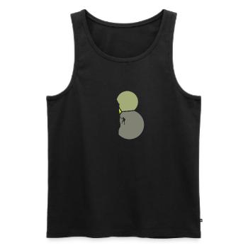 Bergsteigen Bergsteigen Seilklettern - Männer Premium Bio Tank Top - Schwarz - Vorne - AI Model Male 178 light (178cm)