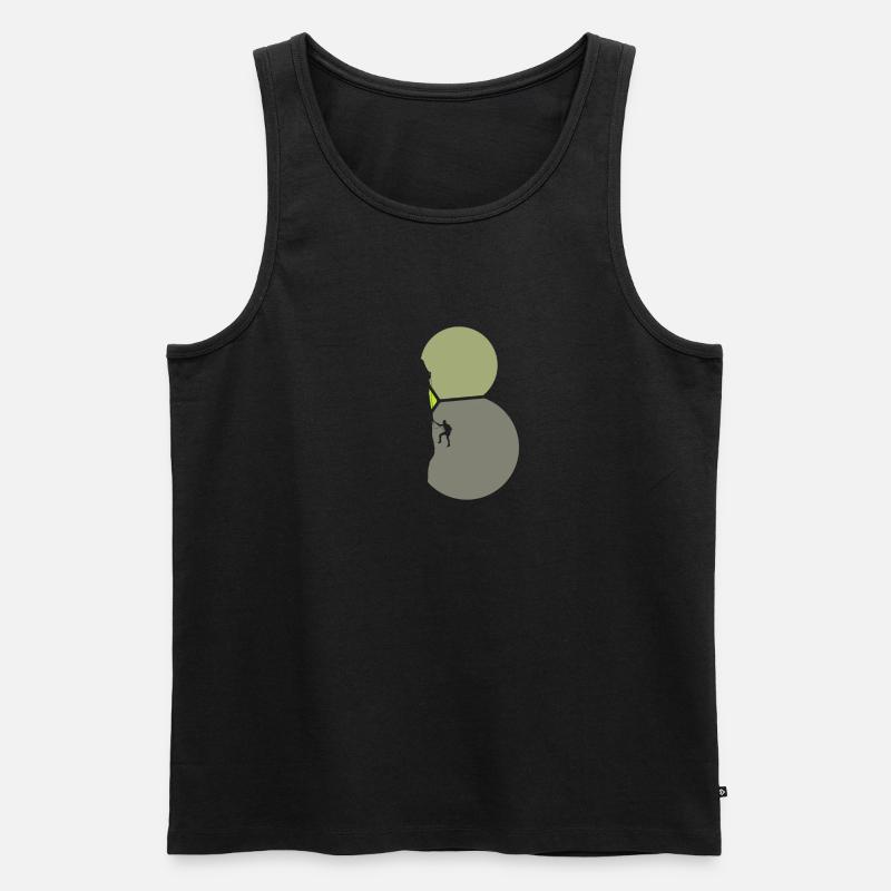 Bergsteigen Bergsteigen Seilklettern - Männer Premium Bio Tank Top - Schwarz