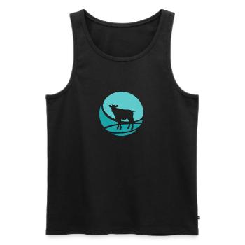 Milk Beef Milk - Men's Premium Organic Tank Top - black - Front - AI Model Male 178 light (178cm)