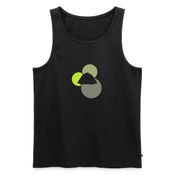 Tent Camping Camping - Men's Premium Organic Tank Top - black - Front - AI Model Male 178 light (178cm)