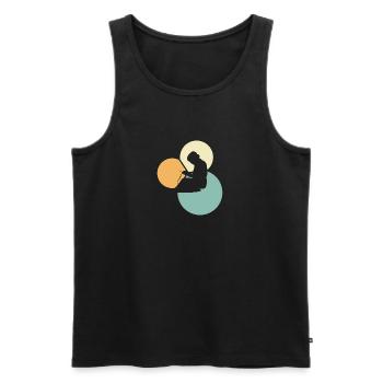 Nähen Crochet Wolle - Männer Premium Bio Tank Top - Schwarz - Vorne - AI Model Male 178 light (178cm)