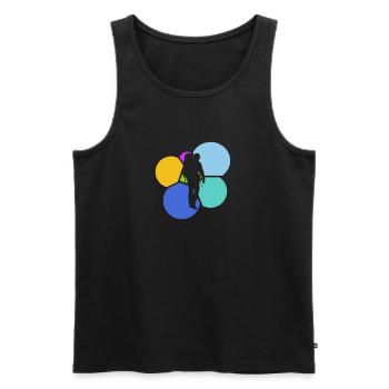 Backpacking Hiking Backpacker - Men's Premium Organic Tank Top - black - Front - Michal (187cm)
