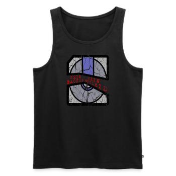 kein backup kein mitleid schwarz - Männer Premium Bio Tank Top - Schwarz - Vorne - AI Model Male 178 light (178cm)