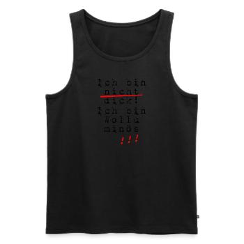wolluminös schwarz - Männer Premium Bio Tank Top - Schwarz - Vorne - AI Model Male 178 light (178cm)