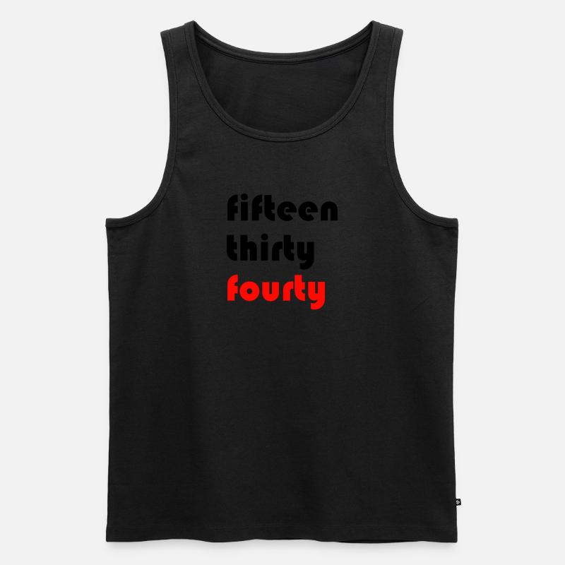 15 30 40 black - Männer Premium Bio Tank Top - undefined