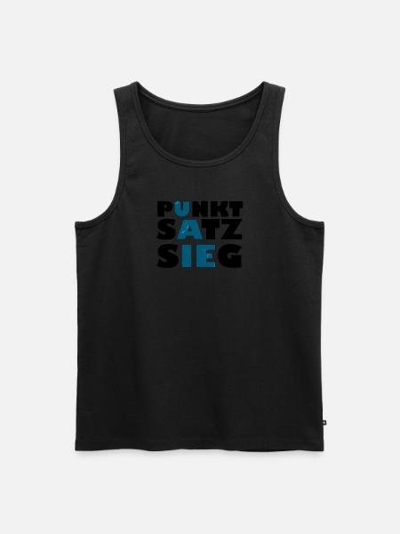 punkt satz sieg schwarz - Männer Premium Bio Tank Top - 