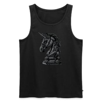 Knight Chess Horse - Men's Premium Organic Tank Top - black - Front - Michal (187cm)