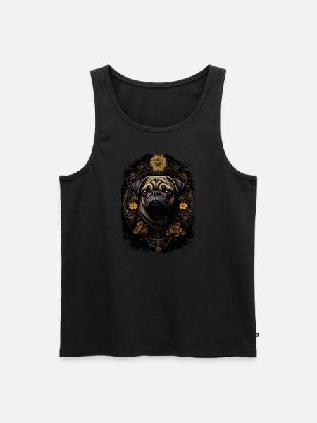 Cute Pug - Men's Premium Organic Tank Top - black