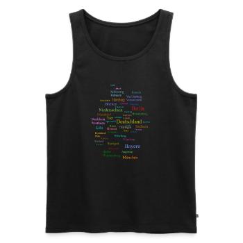 Deutschland Karte - Männer Premium Bio Tank Top - Schwarz - Vorne - Michal (187cm)