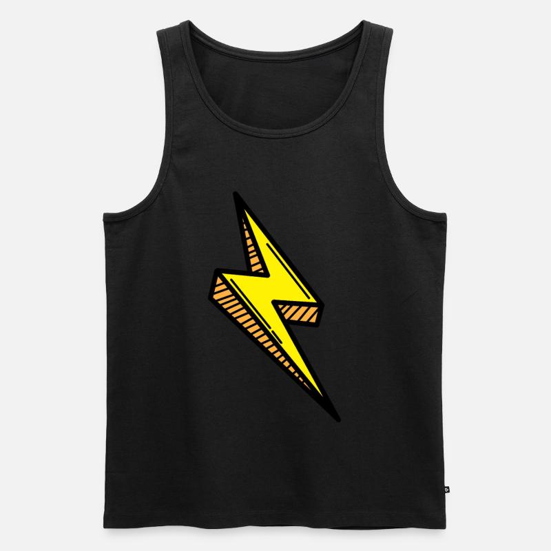 Blitz Comic Schnell - Männer Premium Bio Tank Top - Schwarz
