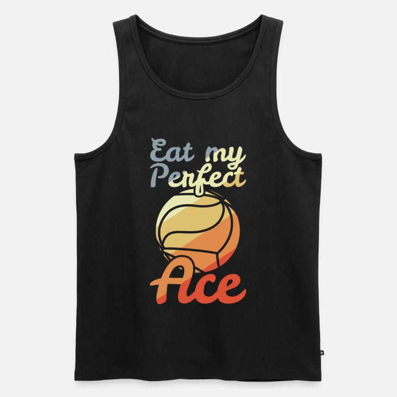 Volleyball Witz - Männer Premium Bio Tank Top - Schwarz