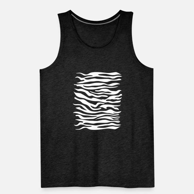 Zebra pattern white Men's Premium Organic Tank Top