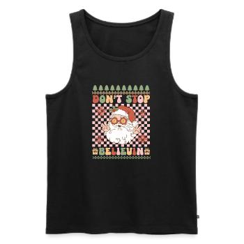 Pull de Noël moche - Débardeur bio Premium Homme - noir - Devant - AI Model Male 178 light (178cm)
