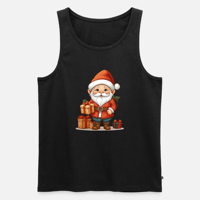 Weihnachts Wichtel - Männer Premium Bio Tank Top - Schwarz