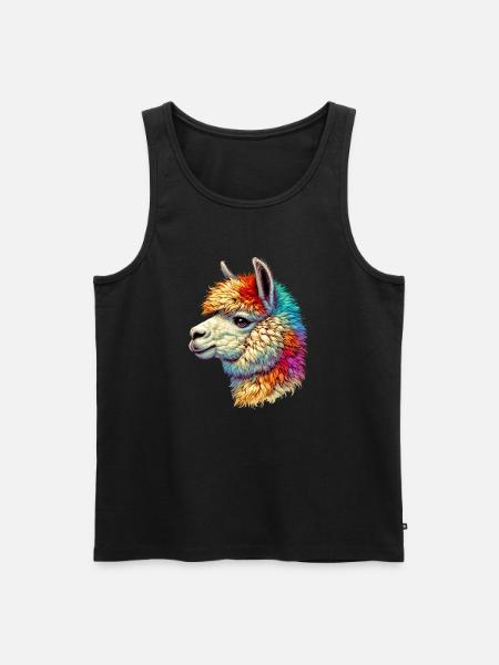 Alpaca - Men's Premium Organic Tank Top - black