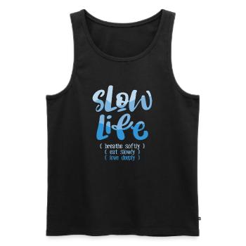 Langsames Leben 2 - Männer Premium Bio Tank Top - Schwarz - Vorne - AI Model Male 178 light (178cm)