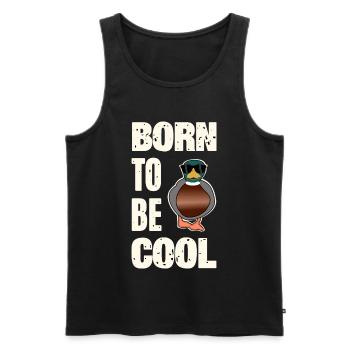 Cool duck saying - Men's Premium Organic Tank Top - black - Front - Michal (187cm)