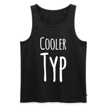 So sieht ein cooler Typ aus - Männer Premium Bio Tank Top - Schwarz - Vorne - Michal (187cm)