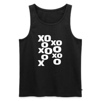 XOXO Love Typography Cute Valentine Design - Men's Premium Organic Tank Top - black - Front - AI Model Male 178 light (178cm)
