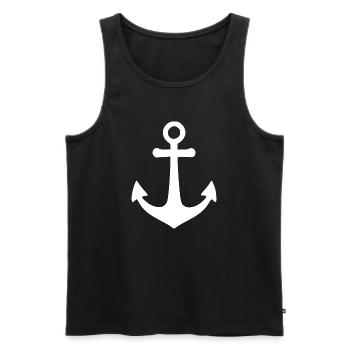 Maritimes Anker Nordsee Ostsee Segler Geschenk - Männer Premium Bio Tank Top - Schwarz - Vorne - Michal (187cm)