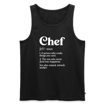 Funny Chef Definition Head Chef Baker Restaurant C - Men's Premium Organic Tank Top - black - Front - AI Model Male 178 light (178cm)