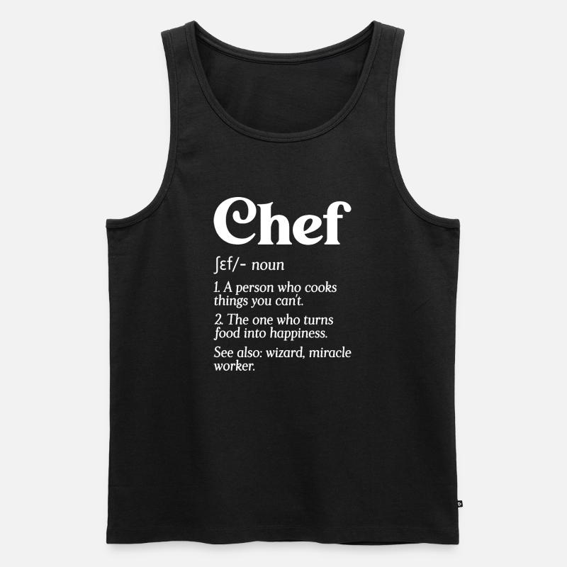 Funny Chef Definition Head Chef Baker Restaurant C - Men's Premium Organic Tank Top - black