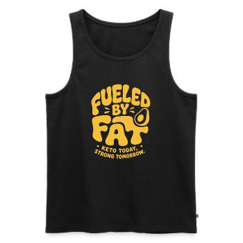 Fueled By Fat Keto Motivation - Men's Premium Organic Tank Top - black - Front - Michal (187cm)
