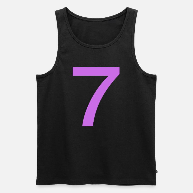 7 - Männer Premium Bio Tank Top - Schwarz
