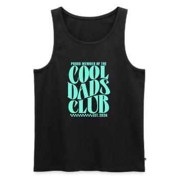 Club des papas cool - Cadeau pour futurs papas 2026 - Débardeur bio Premium Homme - noir - Devant - Michal (187cm)