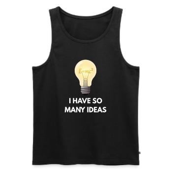 Ideenexplosion-Glühbirnen-Denkweise - Männer Premium Bio Tank Top - Schwarz - Vorne - Michal (187cm)