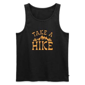 Machen Sie eine Wanderung - Männer Premium Bio Tank Top - Schwarz - Vorne - AI Model Male 178 light (178cm)