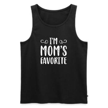 Ich bin Mamas Liebling - Männer Premium Bio Tank Top - Schwarz - Vorne - AI Model Male 178 light (178cm)