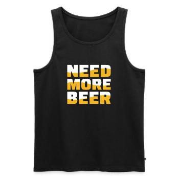 Need More Beer - Men's Premium Organic Tank Top - black - Front - Michal (187cm)
