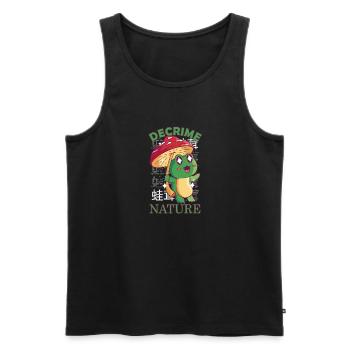Decrime Nature Colorful Mushroom Frog - Männer Premium Bio Tank Top - Schwarz - Vorne - Michal (187cm)