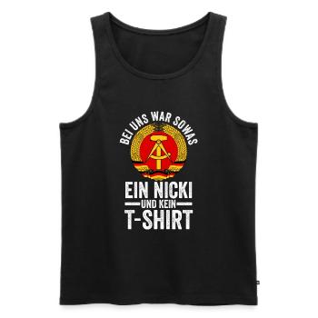 Ostdeutschland Ossi Deutschland DDR - Männer Premium Bio Tank Top - Schwarz - Vorne - Michal (187cm)